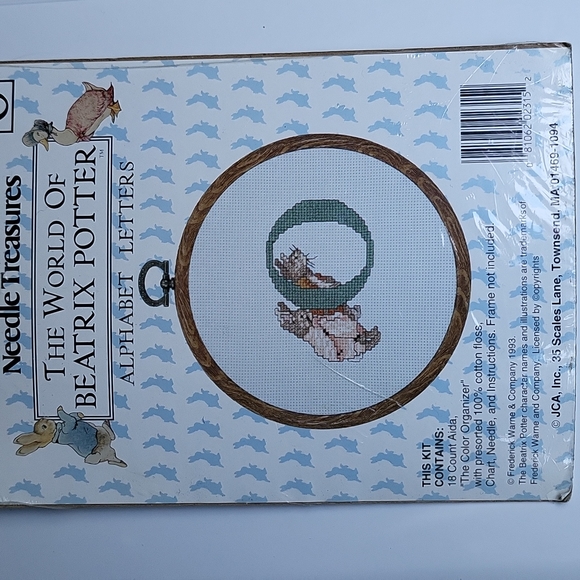 Beatrix Potter Needle Treasures Letter 'O' Alphabet Letters Cross Stitch Kit NEW - Picture 3 of 12